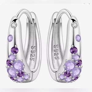 New .925 Stamped Sterling Hoops